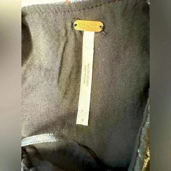 Free People Say Yes Floral Jacquard Textured Knit Mini Dress Size 4 - Picture 10 of 11